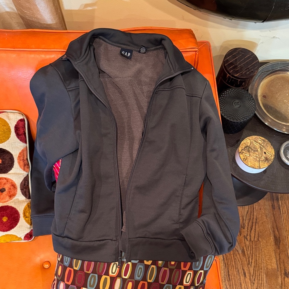 Unisex GAP track Charcoal Bomber Jacket size MEDIUM (F) SMALL (M)